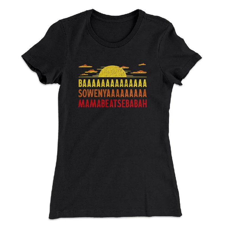 Affordable boho tops for summer-Baaasowenyaaamamabeatesbabah Women's T-Shirt