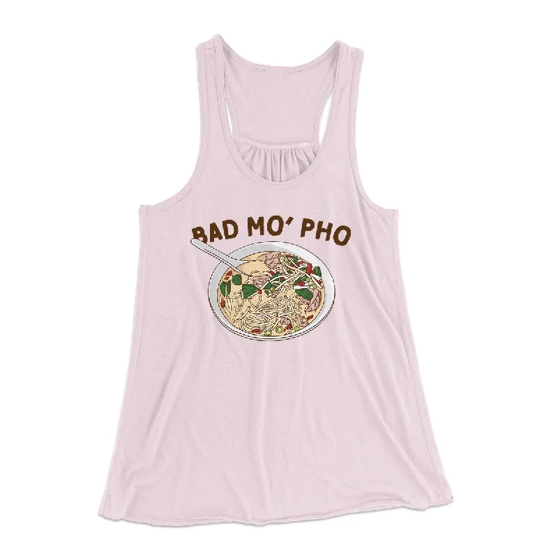 Elegant satin tops for women-Bad Mo Pho Funny Women's Flowey Tank Top