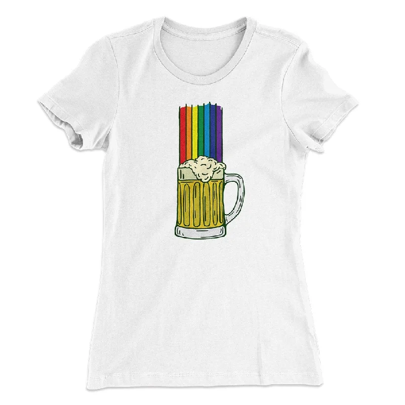 Trendy faux fur coats-Beer Rainbow Women's T-Shirt