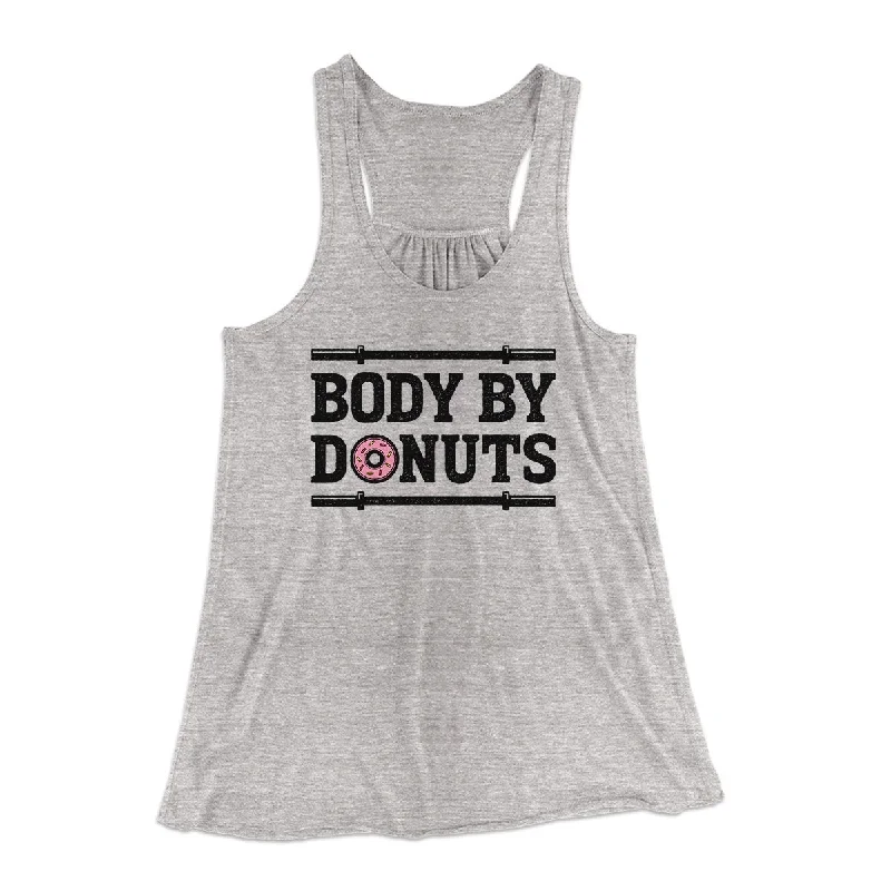 Chic high-waisted shorts-Body By Donuts Women's Flowey Tank Top