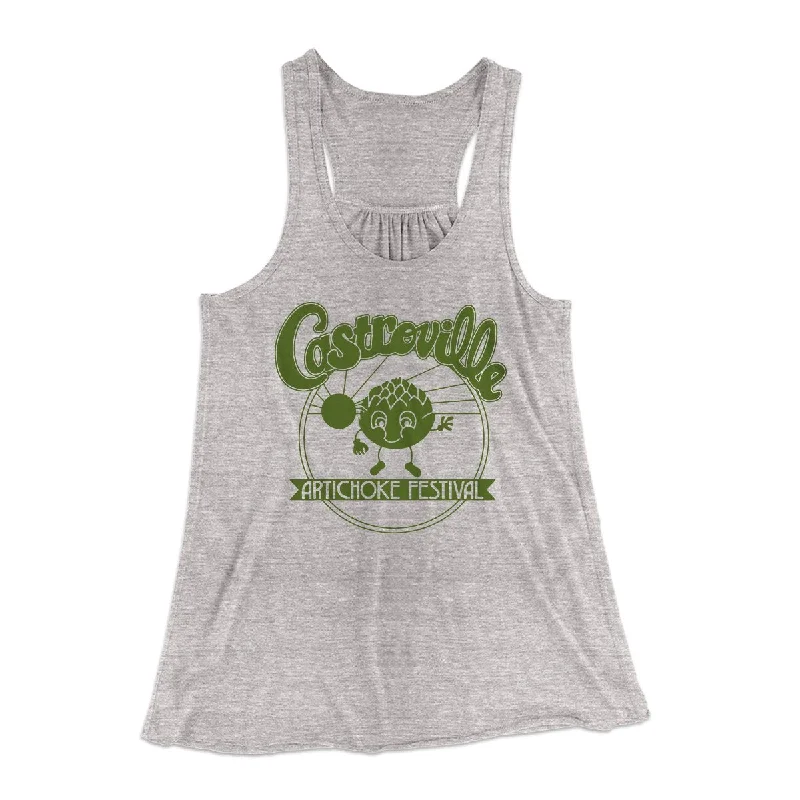 Designer sundresses under 50-Castroville Artichoke Festival Women's Flowey Tank Top