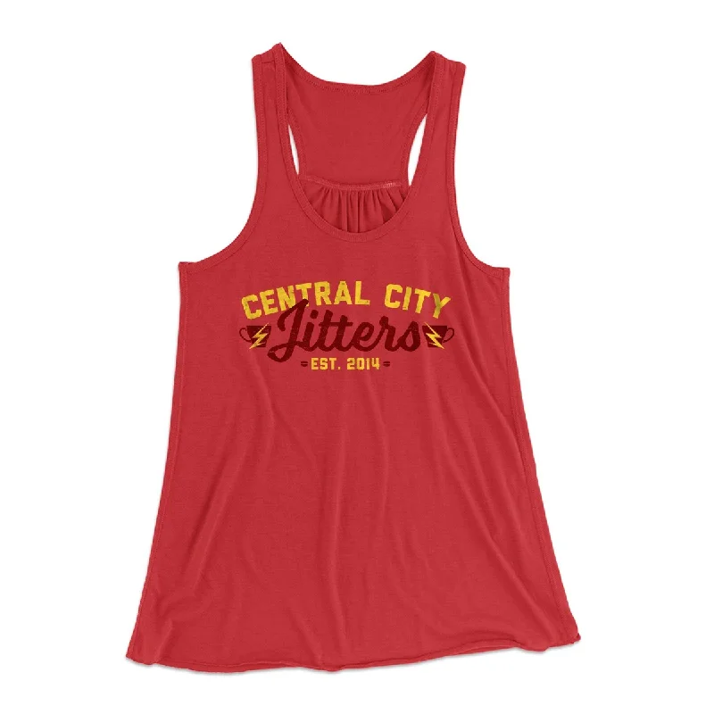 Casual hoodies for women-Central City Jitters Women's Flowey Tank Top