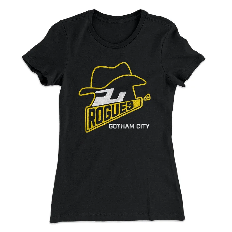 Luxury velvet dresses for parties-Gotham City Rogues Women's T-Shirt