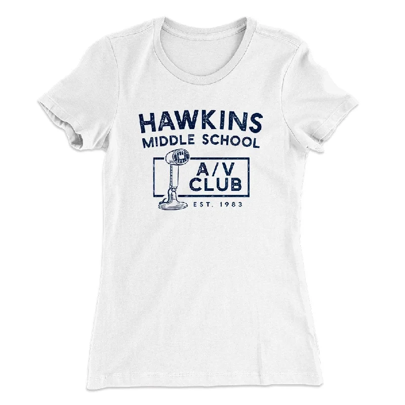 Affordable linen dresses for women-Hawkins Middle School A/V Club Women's T-Shirt