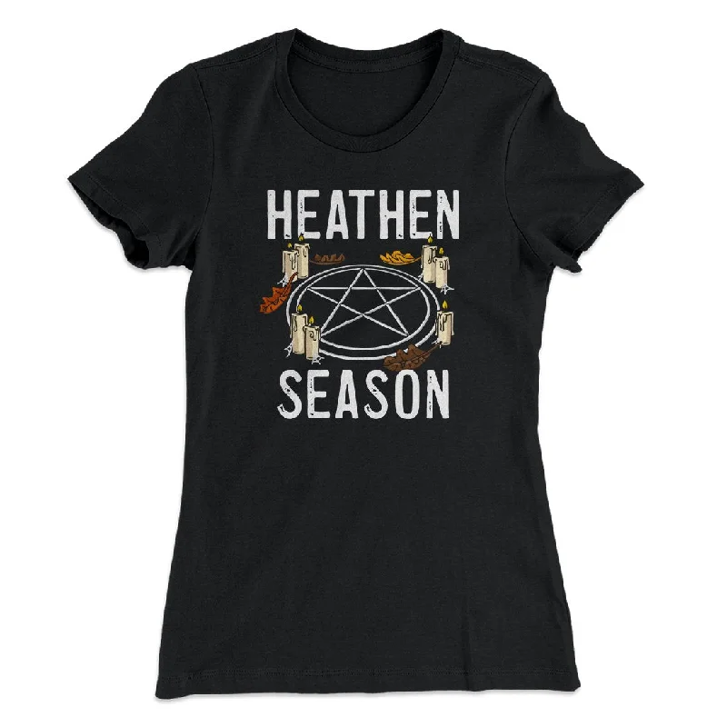 Vintage polka dot skirts-Heathen Season Women's T-Shirt