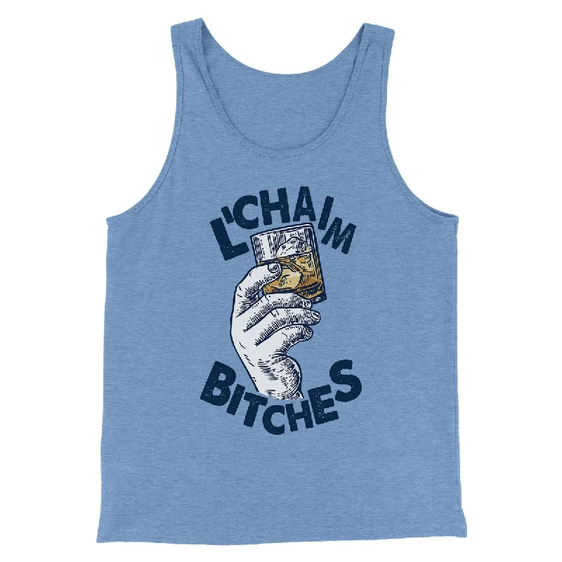 Elegant evening gowns under 100-L'Chaim Bitches Funny Hanukkah Men/Unisex Tank Top