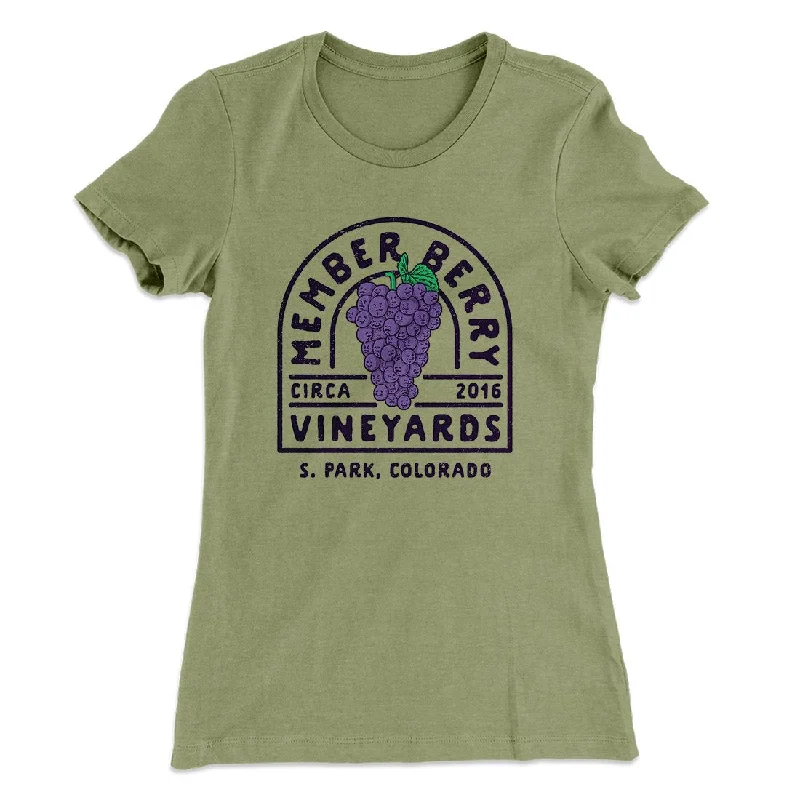 Elegant chiffon blouses for women-Member Berry Vineyards Women's T-Shirt