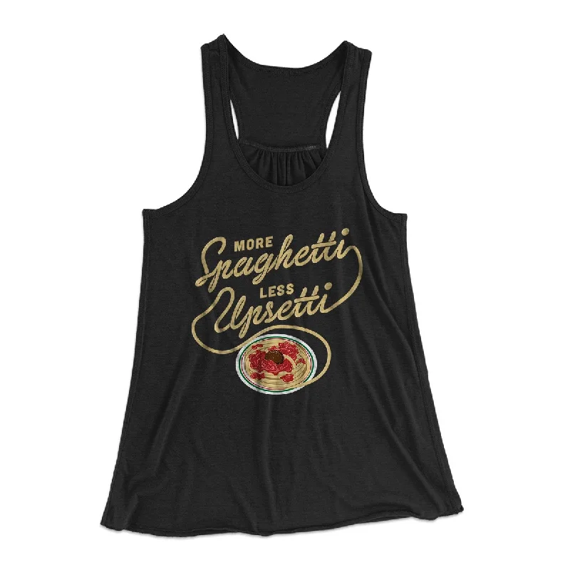 Affordable cardigans for layering-More Spaghetti Less Upsetti Women's Flowey Tank Top