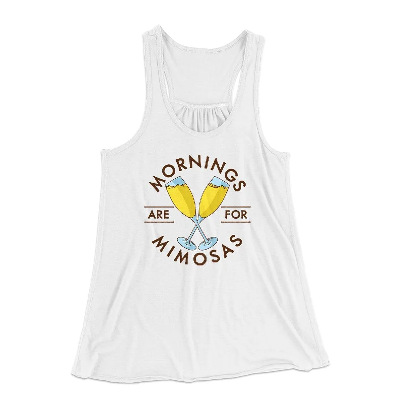 Elegant silk dresses for women-Mornings Are For Mimosas Women's Flowey Tank Top