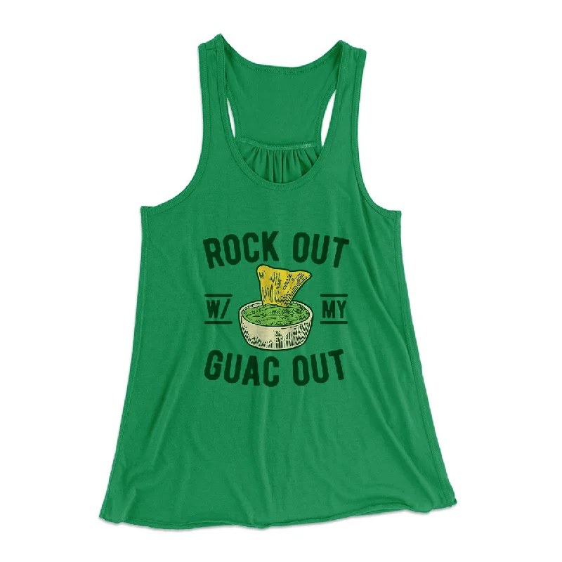 Trendy bomber jackets for fall-Rock Out With My Guac Out Women's Flowey Tank Top