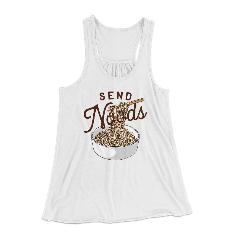 Casual leggings for daily wear-Send Noods Funny Women's Flowey Tank Top