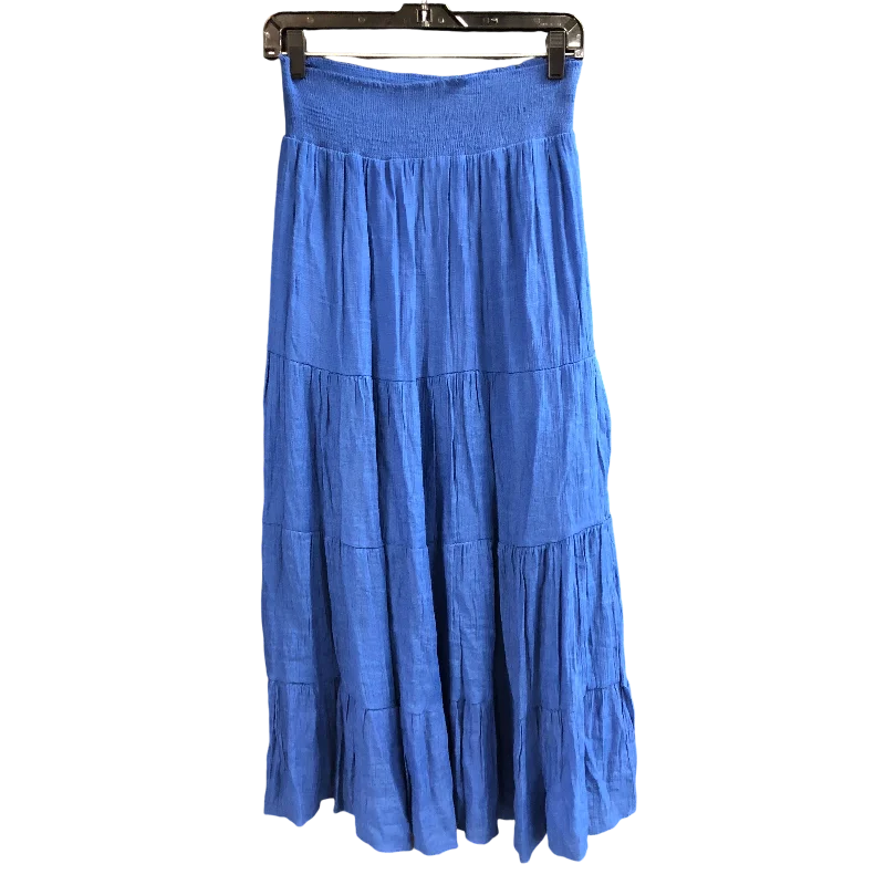 Soft velvet tops for evening-Skirt Maxi By Cmc In Blue, Size: M