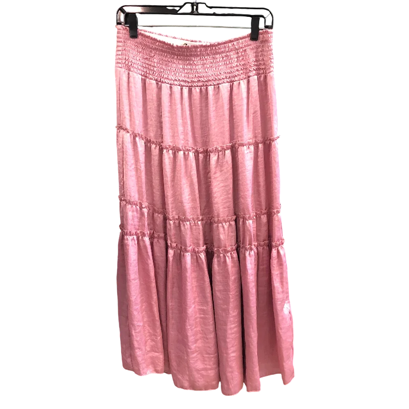 Casual summer dresses for women-Skirt Maxi By Cmc In Pink, Size: M