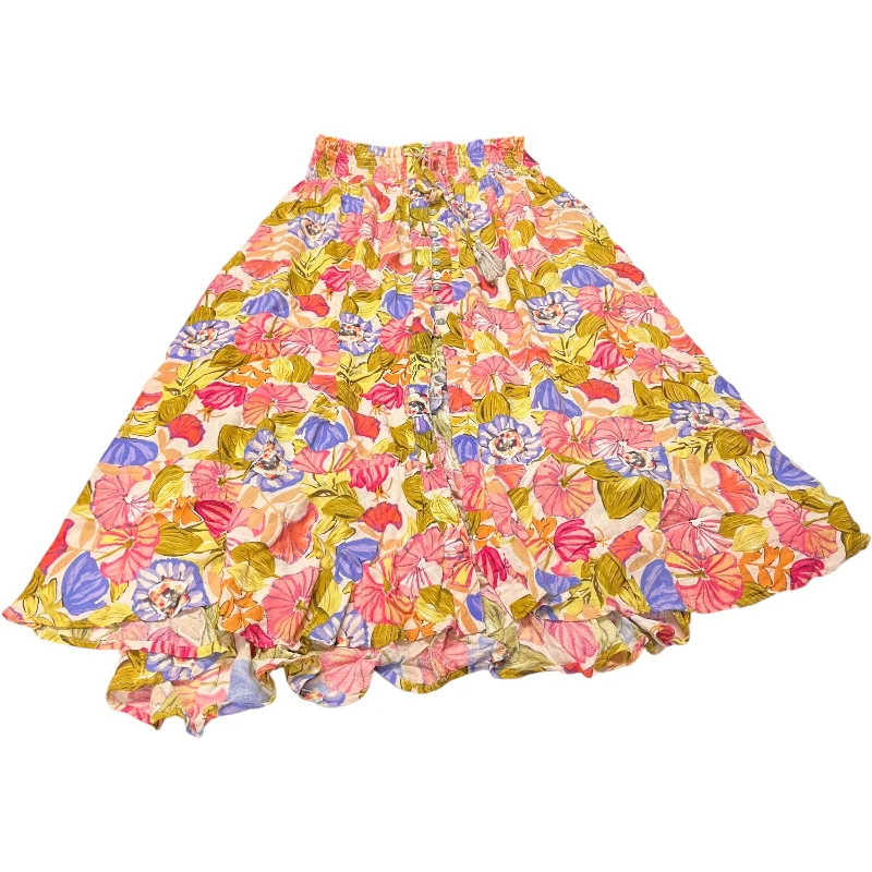 Affordable linen dresses for women-Skirt Maxi By Rachel Zoe In Floral Print, Size: M