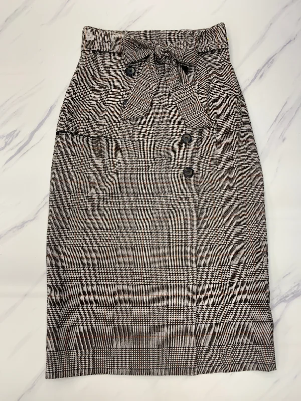 Designer trench coats on discount-Skirt Midi By Antonio Melani In Plaid Pattern, Size: 0