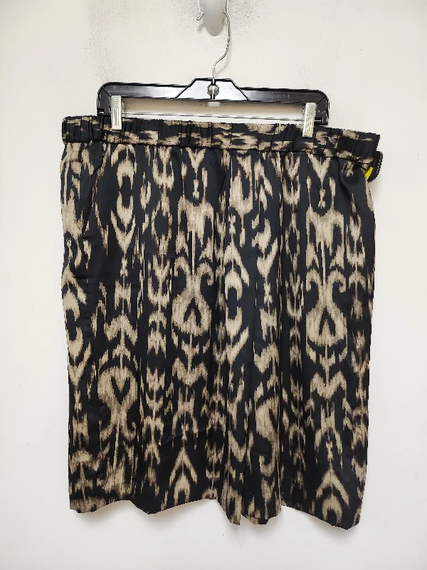 Comfortable leggings for workouts-Skirt Midi By Chicos In Animal Print, Size: 16