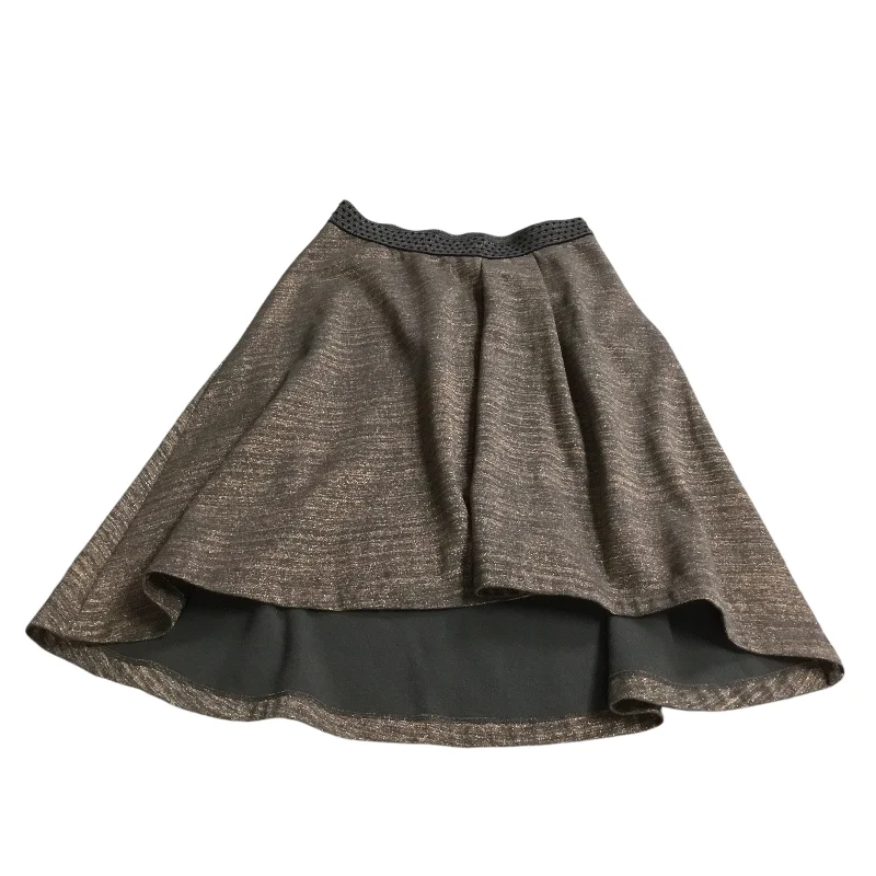 Elegant satin skirts for evening-Skirt Midi By Hd In Paris In Bronze, Size: S