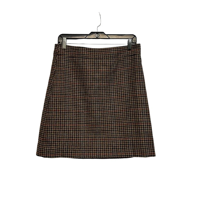 Trendy cropped hoodies for teens-Skirt Midi By J. Crew In Plaid Pattern, Size: 8