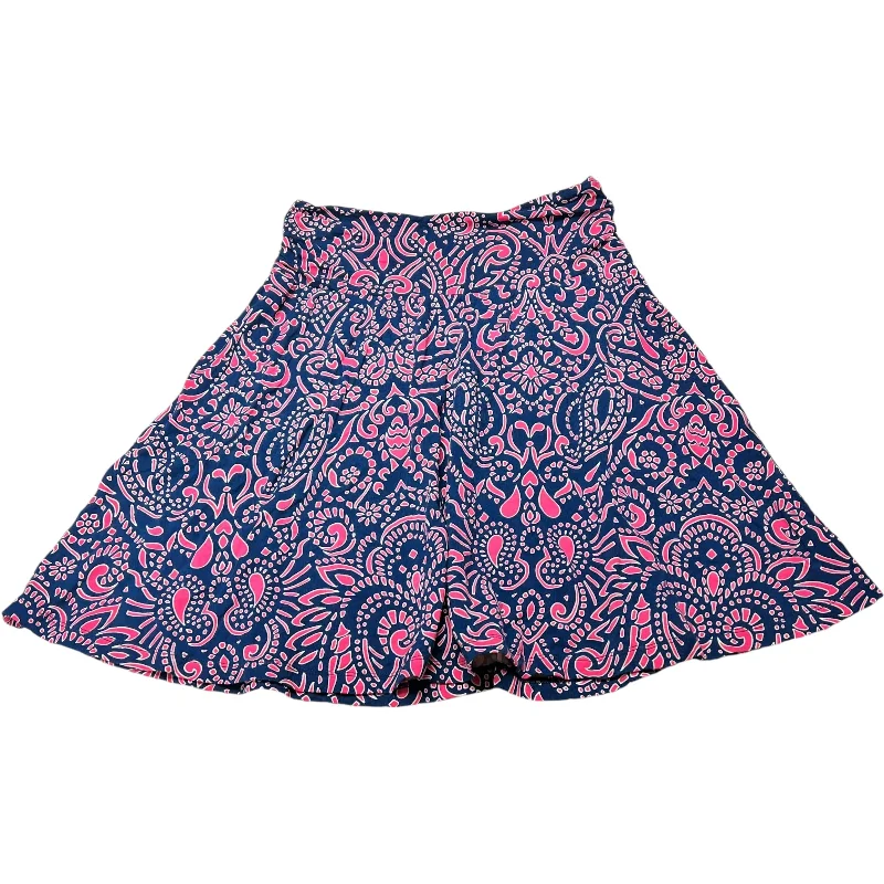 Chic leather skirts for fall-Skirt Mini & Short By Cynthia Rowley In Blue & Pink, Size: M