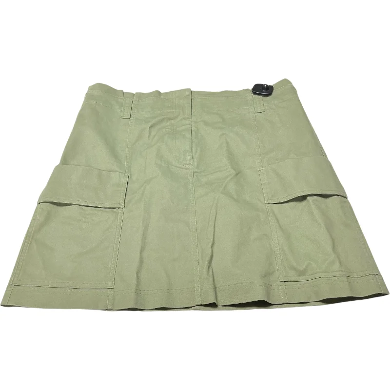 Elegant satin skirts for evening-Skirt Mini & Short By Loft In Green, Size: Xl