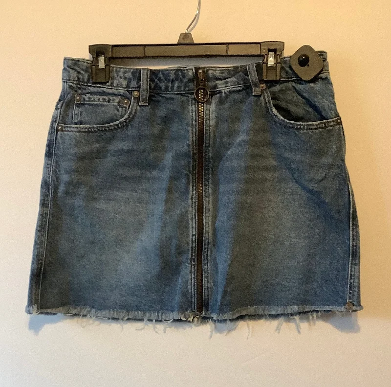 Trendy athleisure wear for women-Skirt Mini & Short By We The Free In Blue Denim, Size: 12