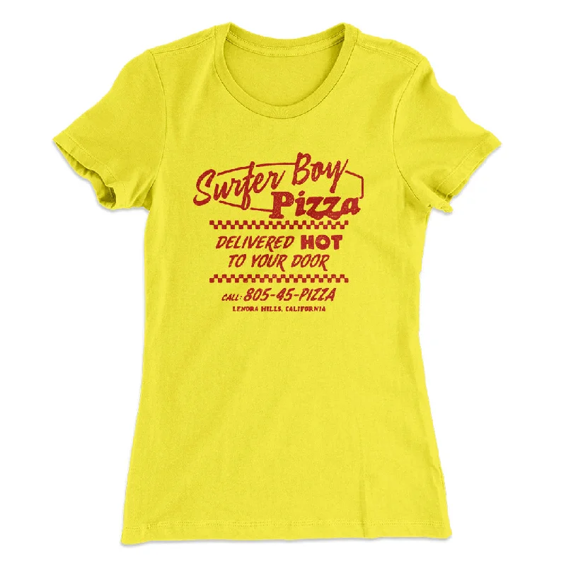 Designer skirts for office wear-Surfer Boy Pizza Women's T-Shirt