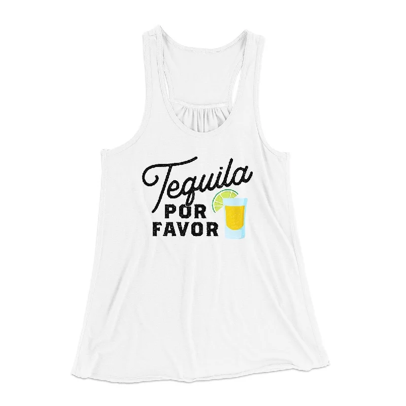 Stylish high-low dresses-Tequila, Por Favor Women's Flowey Tank Top