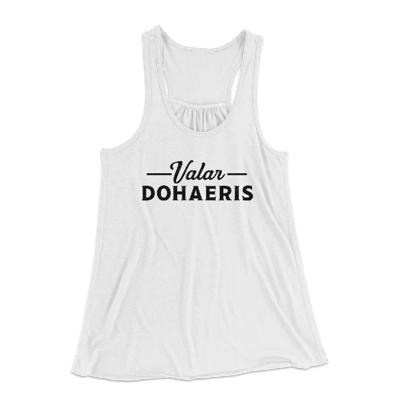 Elegant evening tops with lace-Valar Dohaeris Women's Flowey Tank Top