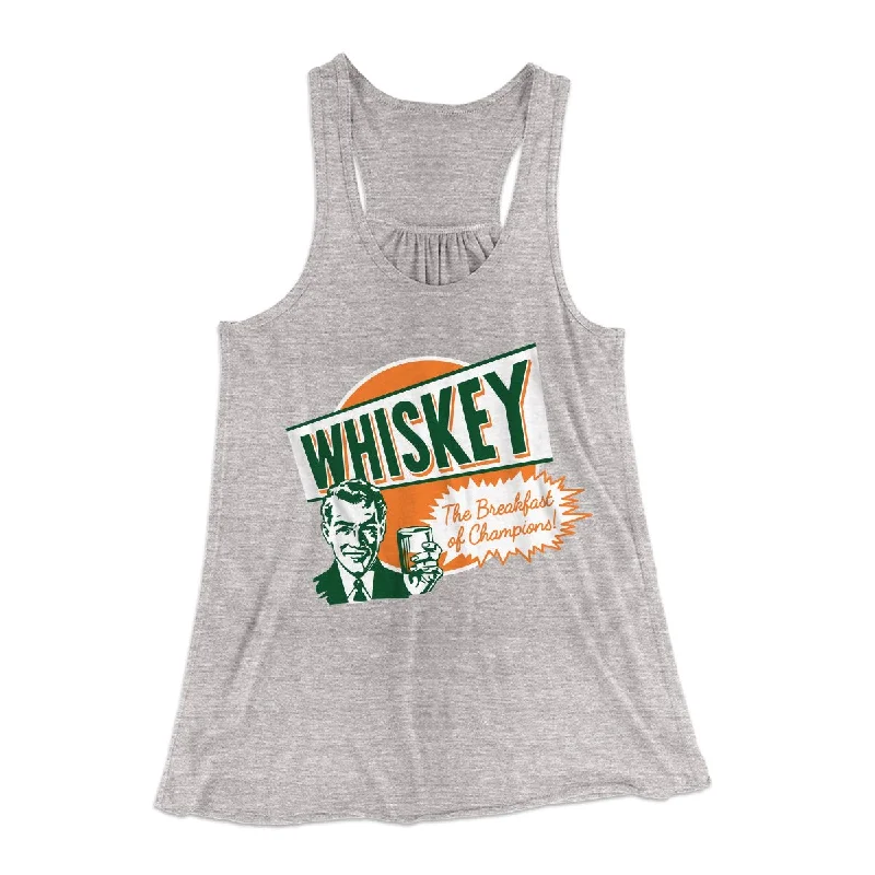 Casual denim skirts for women-Whiskey - Breakfast of Champions Women's Flowey Tank Top