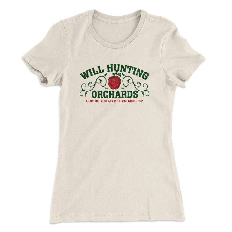 Vintage denim shirts for women-Will Hunting Orchards Women's T-Shirt