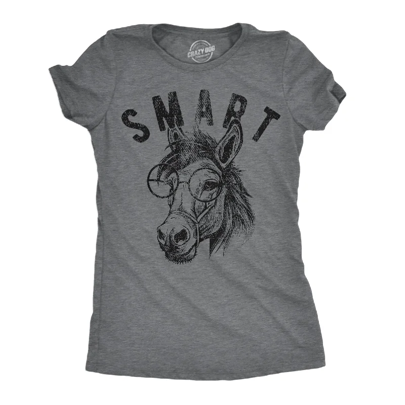 Designer knit tops for winter-Womens Funny T Shirts Smart Ass Sarcastic Donkey Graphic Tee For Ladies