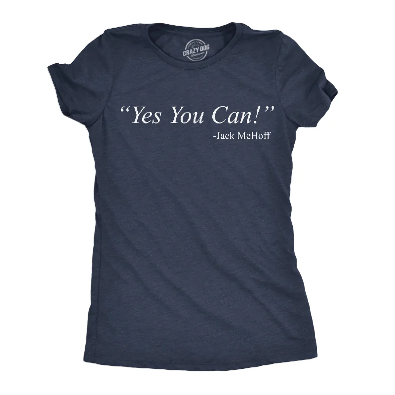 Trendy oversized shirts for women-Womens Yes You Can Jack MeHoff Funny T Shirts Sarcastic Quote Tee For Ladies