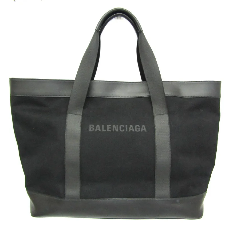 Eco-friendly vegan leather purses-Balenciaga Navy  Canvas Tote Bag (Pre-Owned)