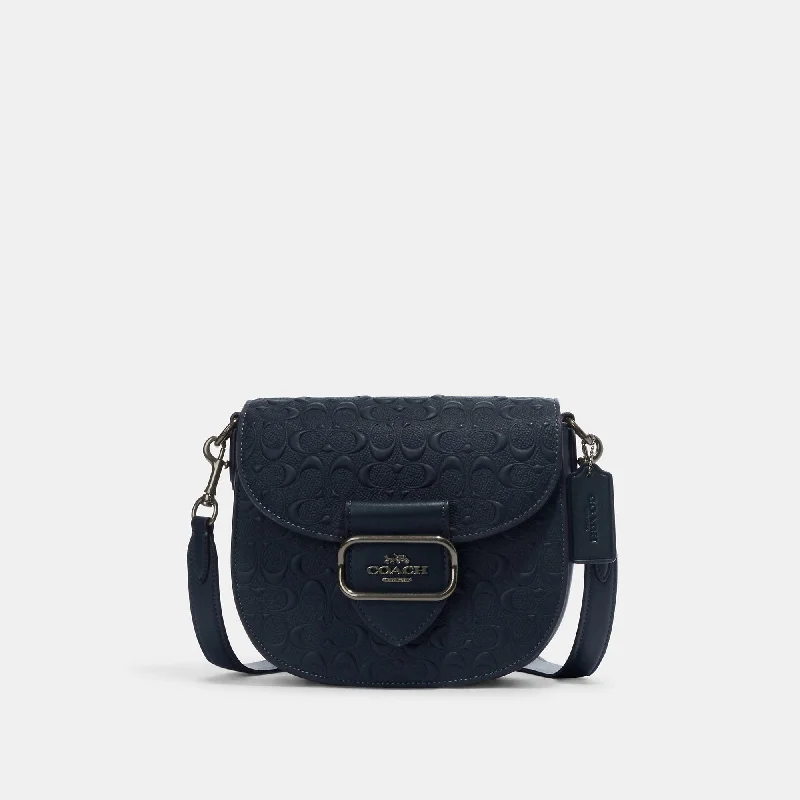 Designer evening bags under 200-Coach Outlet Morgan Saddle Bag In Signature Leather