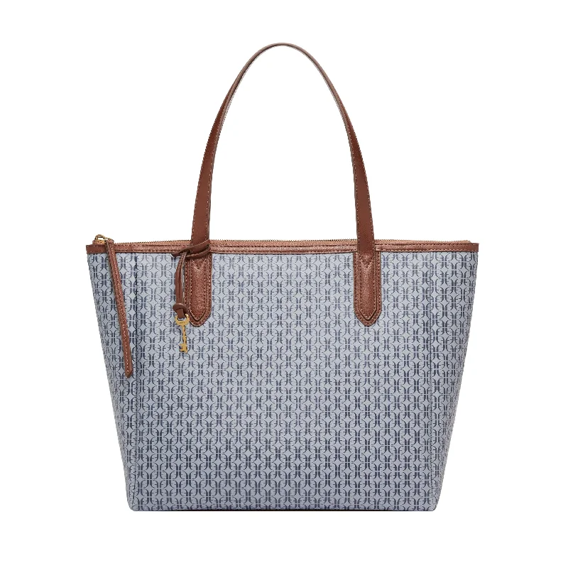 Small structured handbags for work-Fossil Women's Sydney Printed PVC Tote