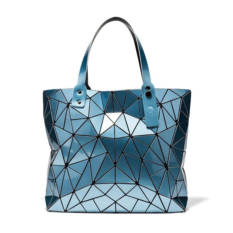 Bold animal print tote bags-Geometry Diamond Tote