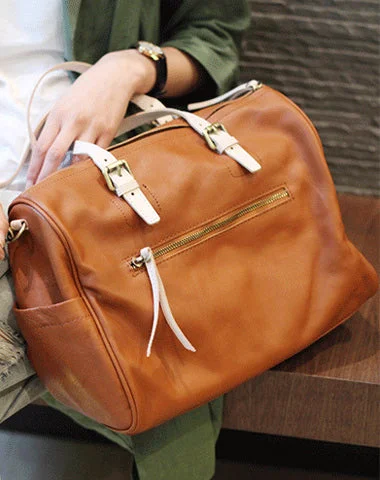 Designer bucket bags on sale-Fashion Womens Tan Soft Leather Handbag Women's Black Satchel Handbags Shoulder Bag for Women