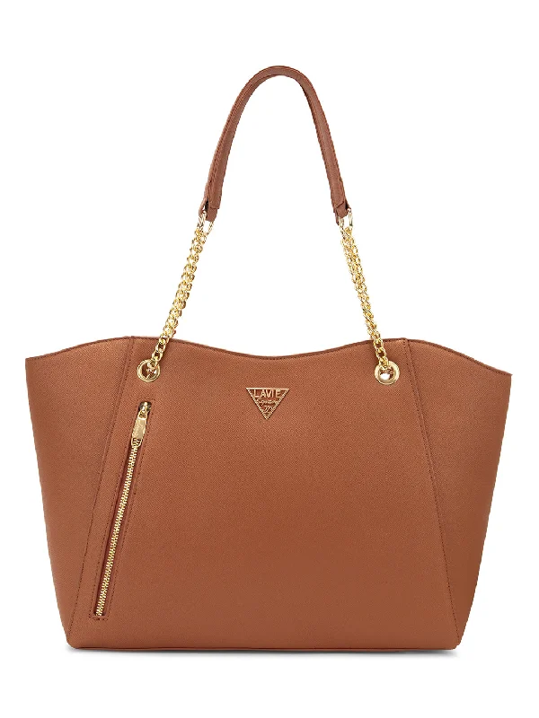 Designer leather handbags for women-Lavie Signature Houston Large Tan Womens Tote