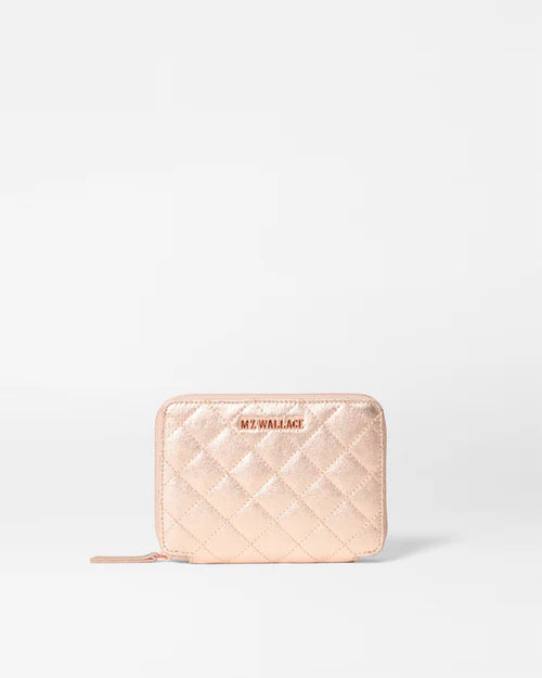 Elegant beaded clutch bags-Passport Organizer Rose Gold Metallic