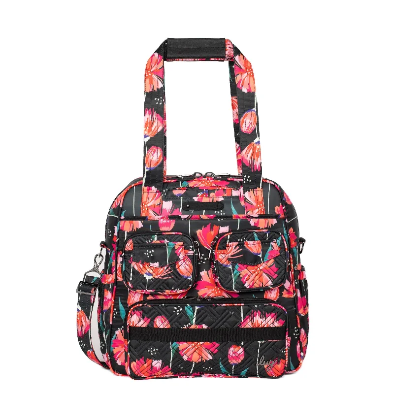 POMPOM FLORAL BLACK