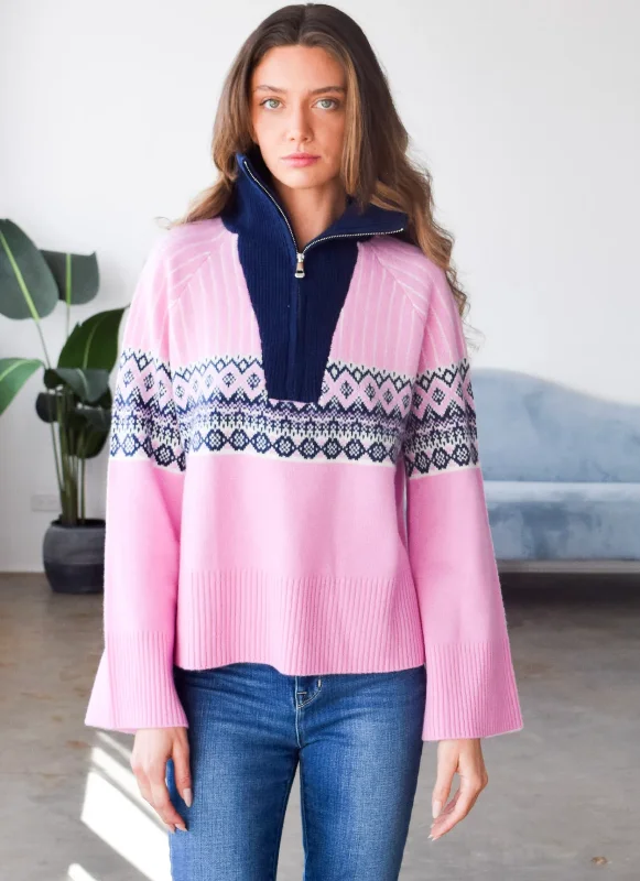 Trendy oversized coats for winter-NAW Fair Isle Sweater